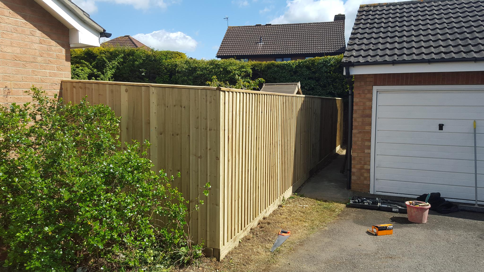Another example of closeboard fencing