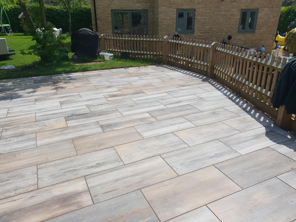 New oak wood effect patio in Merton 3